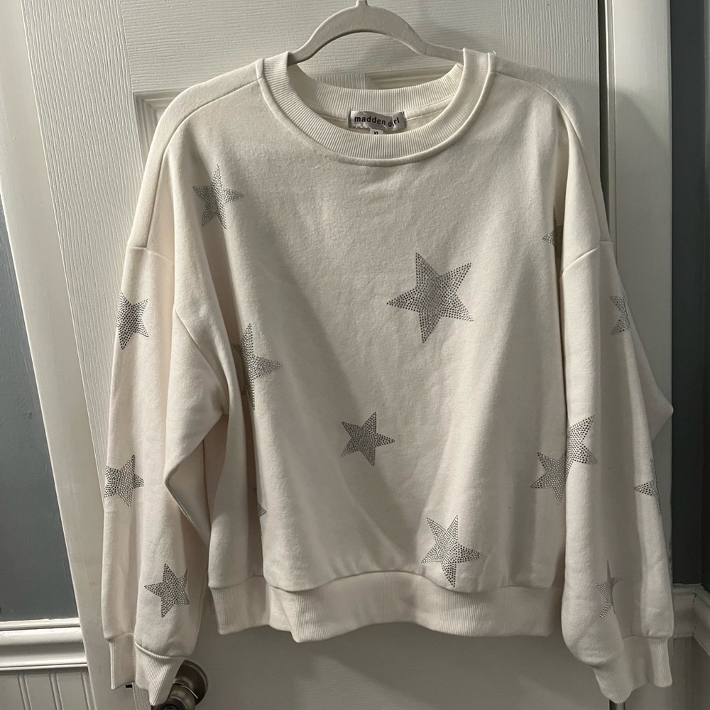 Madden Girl Cream Sweatshirt